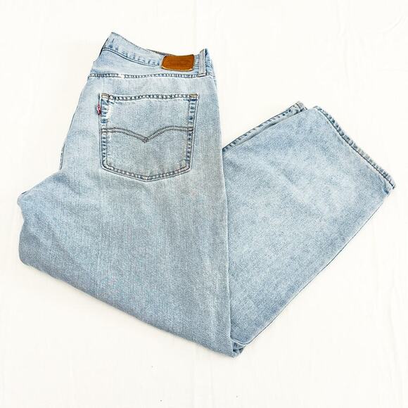 Levi's Men's Baggy Dad Light Wash Paint Splattered Denim Jeans Zip Fly Size 32 - Picture 8 of 8